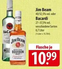 Famila Nord Ost Jim Beam oder Bacardi Angebot
