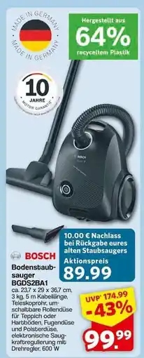 Famila Nord Ost Bodenstaubsauger BGBS2BA1 Angebot