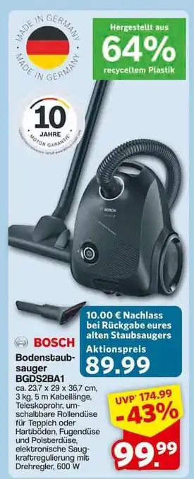 Famila Nord Ost Bodenstaubsauger BGBS2BA1 Angebot