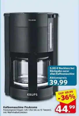 Famila Nord Ost Kaffeemaschine ProAroma Angebot