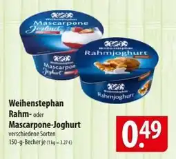 Famila Nord Ost Weihenstephan Rahm oder Mascarpone Joghurt Angebot