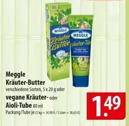 Famila Nord Ost Meggle Kräuter-Butter oder vegane Kräuter- oder Aioli-Tube Angebot