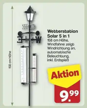 Famila Nord Ost Wetterstation Solar 5 in 1 Angebot