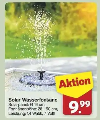 Famila Nord Ost Solar Wasserfontäne Angebot