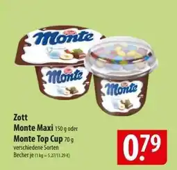 Famila Nord Ost Zott Monte Maxi oder Monte Top Cup Angebot