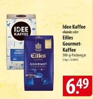 Famila Nord Ost Idee Kaffee classic oder Eilles Gourmet-Kaffee Angebot