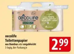 Famila Nord Ost oecolife Toilettenpapier Angebot