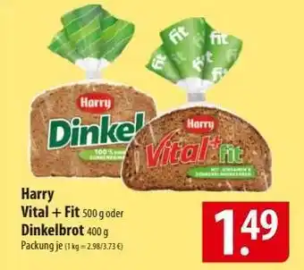 Famila Nord Ost Harry Vital+ fit oder Dinkelbrot Angebot