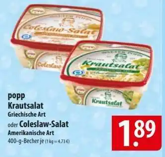 Famila Nord Ost popp Krautsalat oder Coleslaw-Salat Angebot