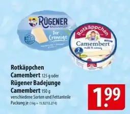 Famila Nord Ost Rotkäppchen Camembert oder Rügener Badejunge Camembert Angebot