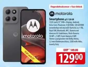 Famila Nord Ost Motorola Smartphone g15 128 GB Angebot