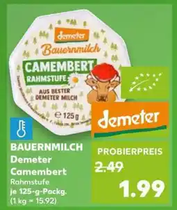 Kaufland BAUERNMILCH Demeter Camembert Rahmstufe Angebot