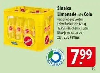 Famila Nord Ost Sinalco Limonade oder Cola Angebot