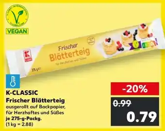 Kaufland K-CLASSIC Frischer Blätterteig Angebot