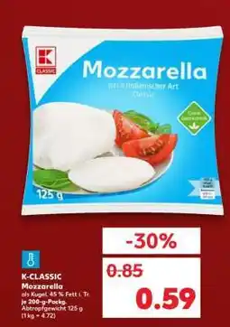 Kaufland K-CLASSIC Mozzarella Angebot