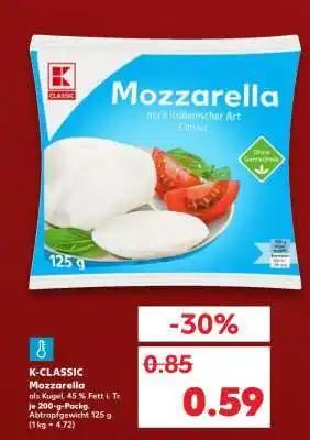 Kaufland K-CLASSIC Mozzarella Angebot