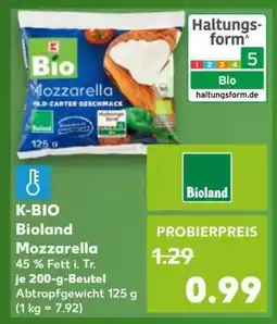 Kaufland K-BIO Bioland Mozzarella Angebot