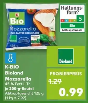 Kaufland K-BIO Bioland Mozzarella Angebot