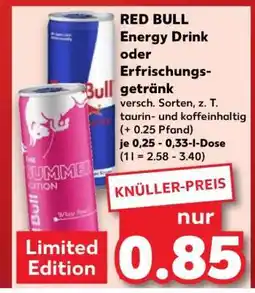 Kaufland RED BULL Energy Drink oder Erfrischungsgetränk Angebot