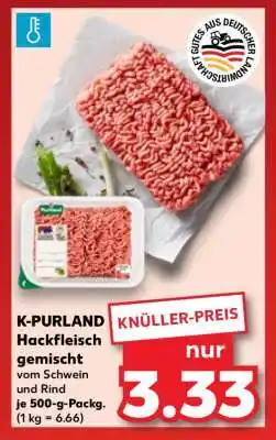 Kaufland K-PURLAND Hackfleisch gemischt vom Schwein und Rind Angebot