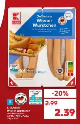 Kaufland K-CLASSIC Wiener Würstchen Angebot