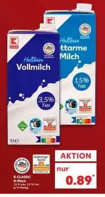 Kaufland K-CLASSIC H-Milch Angebot