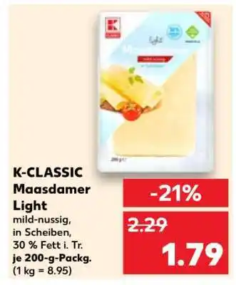 Kaufland K-CLASSIC Maasdamer Light Angebot