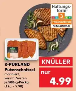 Kaufland K-PURLAND Putenschnitzel mariniert, versch. Sorten Angebot