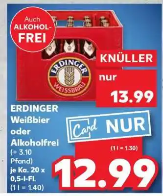 Kaufland ERDINGER Weißbier oder Alkoholfrei Angebot