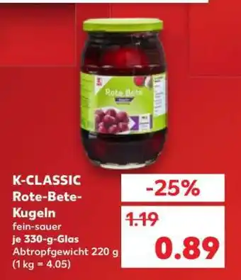 Kaufland K-CLASSIC Rote-Bete-Kugeln Angebot