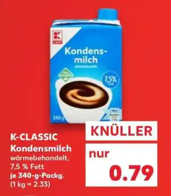 Kaufland K-CLASSIC Kondensmilch Angebot