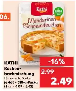 Kaufland Kathi Kuchenbackmischung Angebot