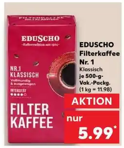 Kaufland EDUSCHO Filterkaffee Nr. 1 Angebot
