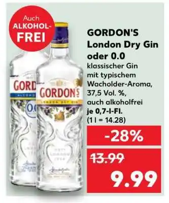 Kaufland GORDON'S London Dry Gin oder 0.0 Angebot