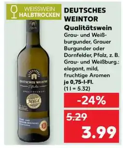 Kaufland Deutsches Weintor Qualitätswein Angebot