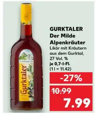 Kaufland GURKTALER Der Milde Alpenkräuter Angebot