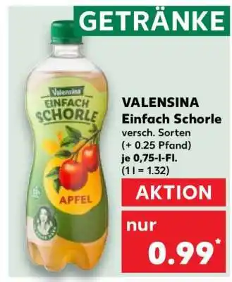 Kaufland Valensina Einfach Schorle Angebot
