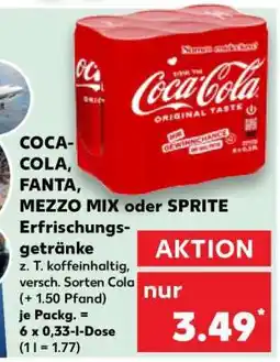 Kaufland Coca-Cola, Fanta, Mezzo Mix oder Sprite Angebot