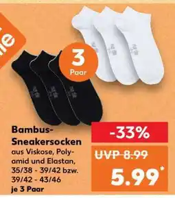 Kaufland Bambus-Sneakersocken Angebot