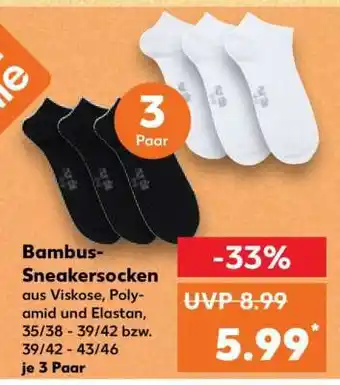 Kaufland Bambus-Sneakersocken Angebot