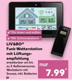 Kaufland LIV&BO Funk-Wetterstation mit Lüftungsempfehlung Angebot