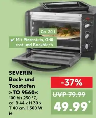 Kaufland SEVERIN Back- und Toastofen TO 9560 Angebot