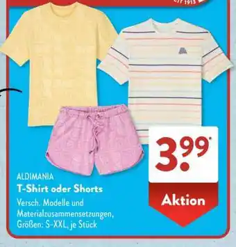 Aldi Süd ALDIMANIA T-Shirt oder Shorts Angebot