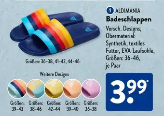 Aldi Süd ALDIMANIA Badeschlappen Angebot