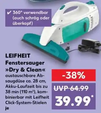 Kaufland LEIFHEIT Fenstersauger Dry & Clean Angebot