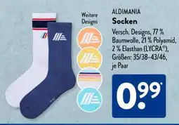 Aldi Süd ALDIMANIA Socken Angebot