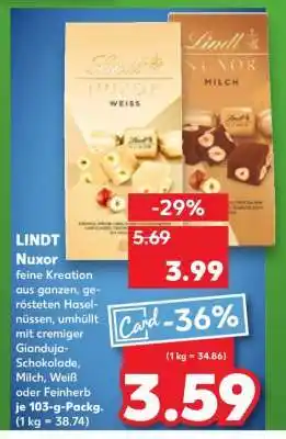 Kaufland LINDT Nuxor Angebot