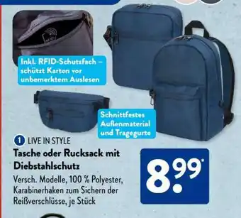 Aldi Süd Tasche oder Rucksack mit Diebstahlschutz Angebot