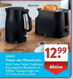 Aldi Süd Toaster oder Wasserkocher Angebot