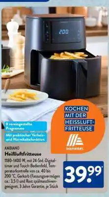 Aldi Süd AMBIANO Heißluftfritteuse Angebot